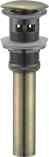 2022 Neues Design Kupfer Badezimmer Überlauf Abfluss Waschbecken Sieb Rotierende Abtropffläche ohne Überlauf