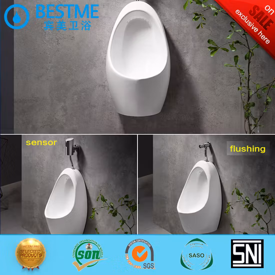 Urinal-Set für Herrentoiletten mit Sensor oder Spülung, wandhängend (Bc