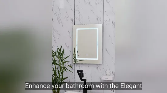 Luxuriöser rechteckiger Badezimmerspiegel mit Smart LED und Anti