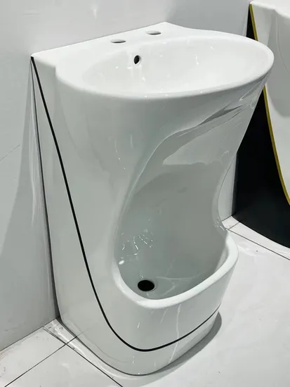 Moderne Sanitärkeramik im Nahen Osten, Großhandel, Sockel, muslimisches Wudu-Becken, Badezimmer, Keramik, Fußbad, Waschbecken für Muslime