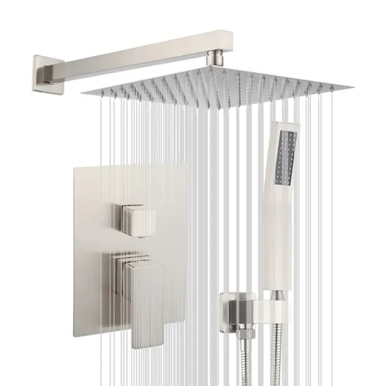 Wandmontage Regendusche Wasserhahn Set Chrom Badezimmer Wasserfall System Badezimmer Dusche Set Verdeckte Dusche Set