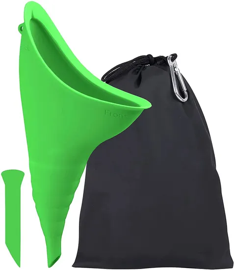 Tragbares Outdoor-Uriniergerät aus Silikon für Frauen, weiblicher PEE-Trichter, Notfall-Stehurinal aus Silikon für Frauen